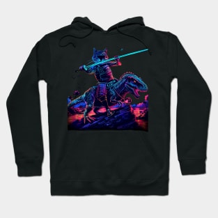 Cat Dinosaur Hunter Hoodie